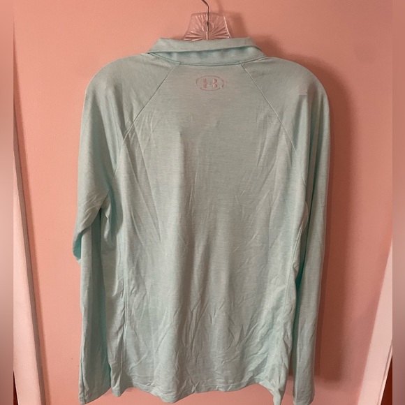 Xlarge Under Armour 1/4 zip aqua blue NWT activewear lightweight running (T) - Picture 3 of 4